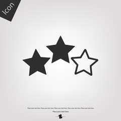 Rating star vector icon