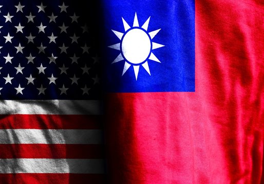 Two flags: the United States and Taiwan