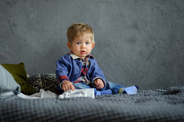 Fototapeta premium Portrait of the little boy.