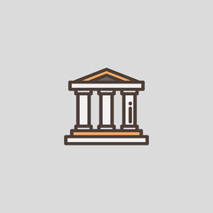 bank icon flat design