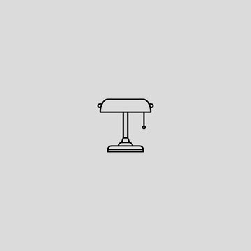 recommend clip art: banker desk lamp icon flat design
