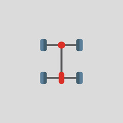 chassis icon flat design