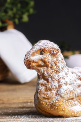Easter lamb cake closeup
