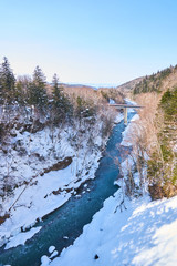 冬の美瑛川