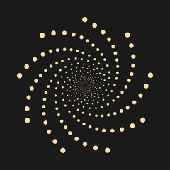 Abstract dotted shape - vector design element.