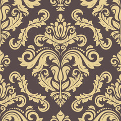 Classic seamless vector golden pattern. Traditional orient ornament. Classic vintage background