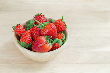 Ripe red strawberries