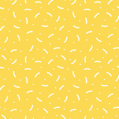 Curves seamless memphis pattern.