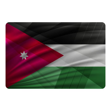 National flag of Jordan in modern design style.