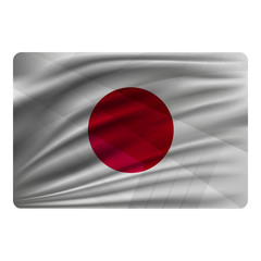 National flag of Japan in modern design style.