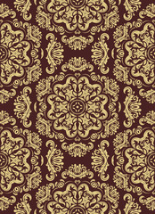 Classic seamless vector golden pattern. Traditional orient ornament. Classic vintage background