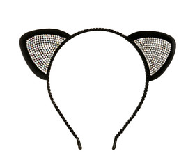 Hair hoop in shape of cat ears on white background © Africa Studio