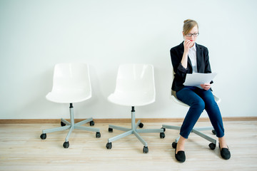 Waiting for a job interview