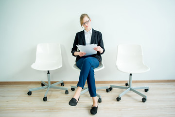 Waiting for a job interview
