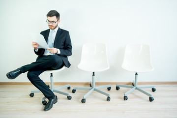 Waiting for a job interview