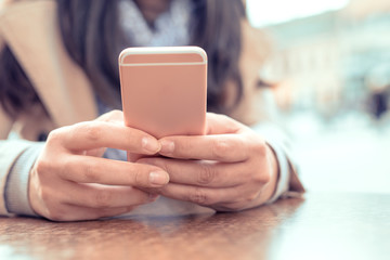 Woman using her smart phone