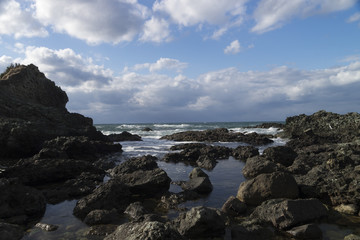 冬の日本海　能登半島外浦