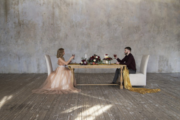bride and groom celebrate wedding day unfocused