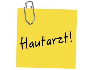 Hautarzt Notiz