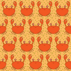 Seamless crabs pattern