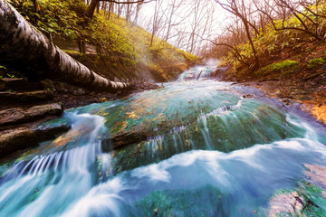 Hot spring waterfall, Noboribetsu