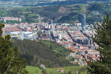 Panoramic view of Bilbao.