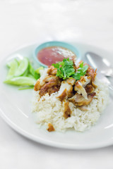 Thai crispy chicken with rice