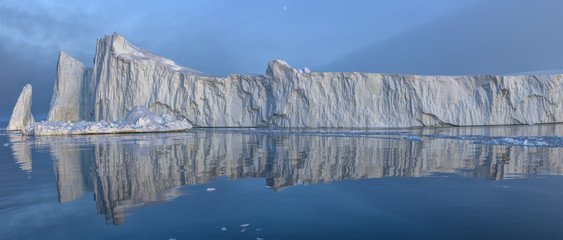 Panoramic iceberg view.