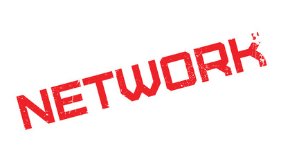Network rubber stamp. Grunge design with dust scratches. Effects can be easily removed for a clean, crisp look. Color is easily changed.