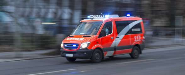 speeding german ambulance
