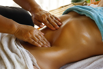 Female belly during massage