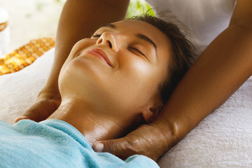 Woman during massage © blackday