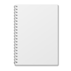 Empty White Notebook Template