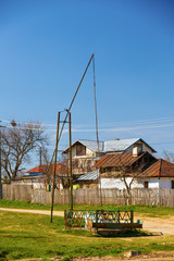 an old fountain watershed in a village