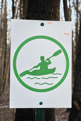 Kayaking Recreational Sign