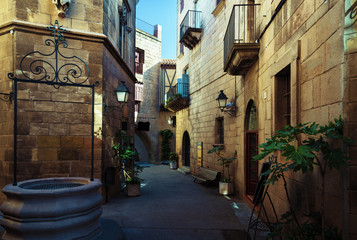 Poble Espanyol in Barcelona, Spain