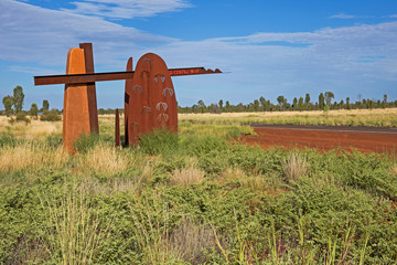 Red Centre Hinweisschild