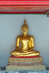 Golden buddha statue in thailand temple