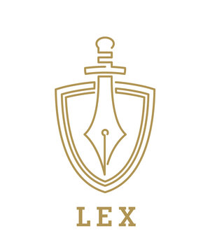 Law firm emblem. Vector illustration.