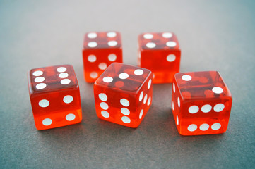 Dice on the table