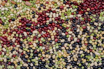 Multicolor dried legumes for background