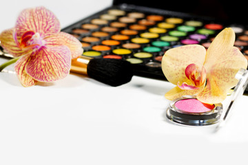 Cosmetic set isolated on white background