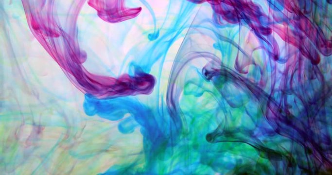 Pretty ink background with vibrant swirling colors