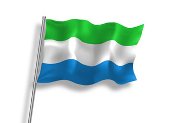 Drapeau de Sierra Leone en qualité vectorielle 