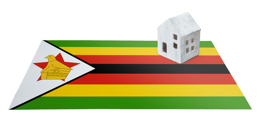 Small house on a flag - Zimbabwe