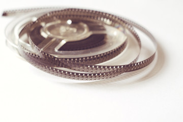 Old reels with black and white film