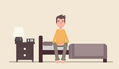 The man woke up early in the morning