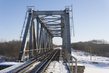 Fototapeta na wymiar old vintage railroad bridge