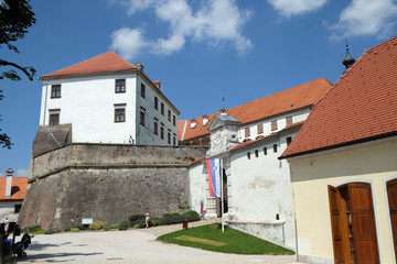 Fototapeta na wymiar Castle in Ptuj, town on the Drava River banks, Lower Styria Region, Slovenia