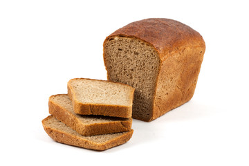Fresh bread isolated on white